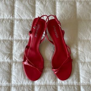 Jeffrey Campbell "parasite" reds kitten heel sandals